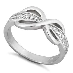 Sterling Silver Infinity Ring Size 8